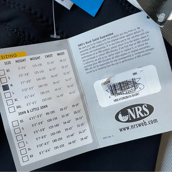 NRS HydroSkin G2 WetSuit Titanium Neoprene Shorts NWT Men’s Size Medium - Picture 4 of 10